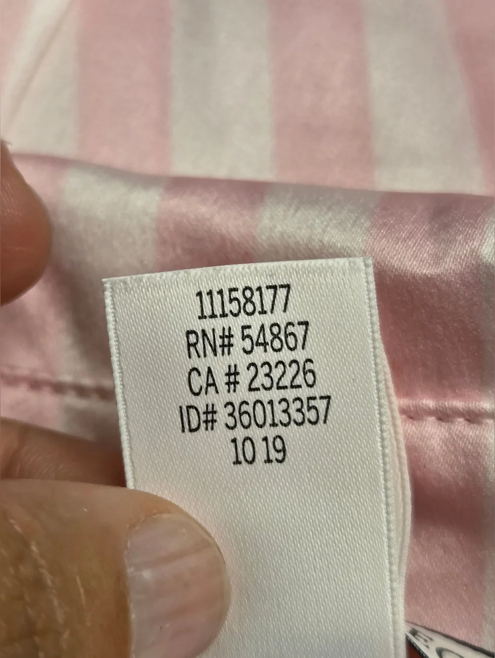 Victoria’s Secret Pink Stripe Satin Pajama Top - XL - Satin Gloss Button Down